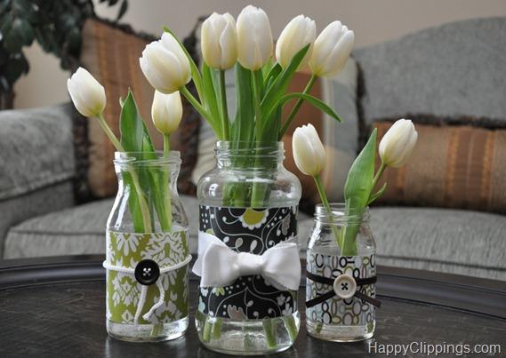 decorar botes de cristal