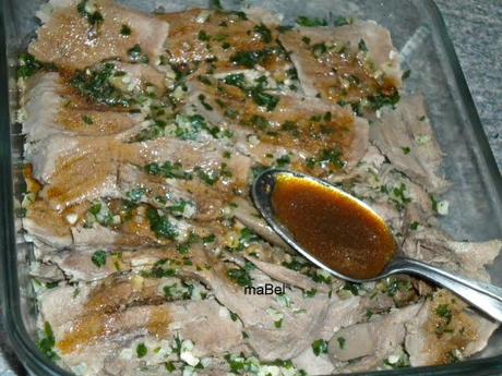 Lengua de cerdo o ternera al escabeche