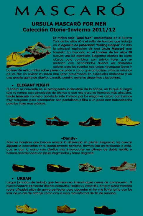 Tendencias: Ursula Mascaró For Men. Otoño-Invierno 2011-2012. Sensacional y muy trendy.