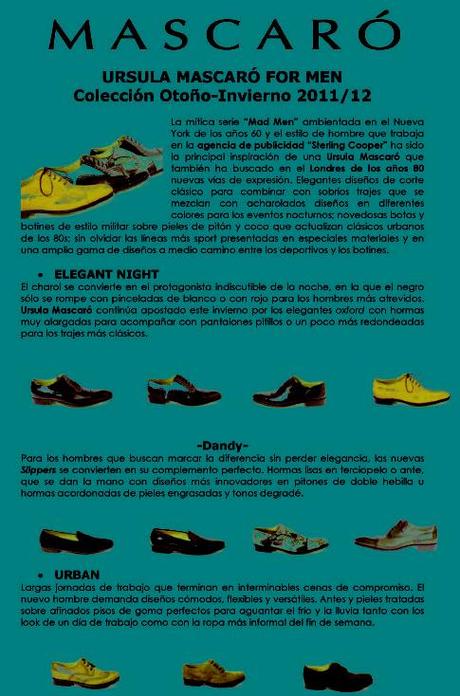 Tendencias: Ursula Mascaró For Men. Otoño-Invierno 2011-2012. Sensacional y muy trendy.