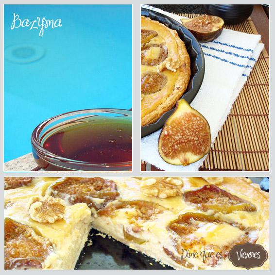 Bazyma   {Tarta de Higos con queso, miel y nueces}