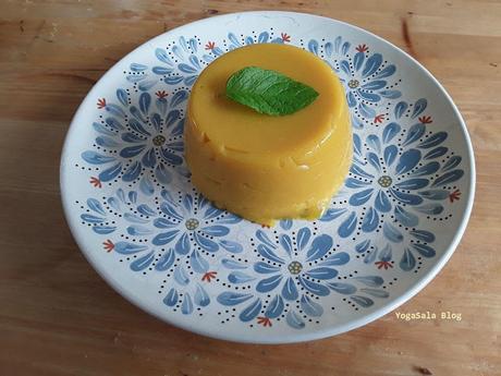 Flan de mango (vegano y sin azúcar).