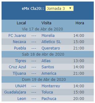 Jornada 3 de la eLigaMx