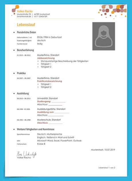Lebenslauf Muster Download Diese Können Sie In Ms Word Für Ihre Professionell Ideen Schneider