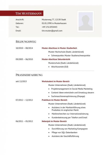 Lebenslauf Modell Download Diese Können Sie In Microsoft Word Für Ihre Perfekt Inspiration Anpassen