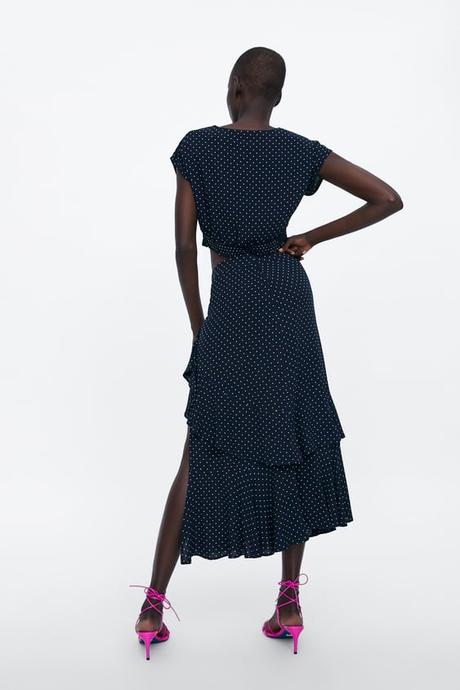 Falda Volantes Lunares Zara