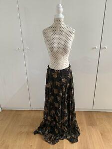 Falda Larga Flores Zara