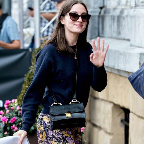 Falda Larga Flores Zara