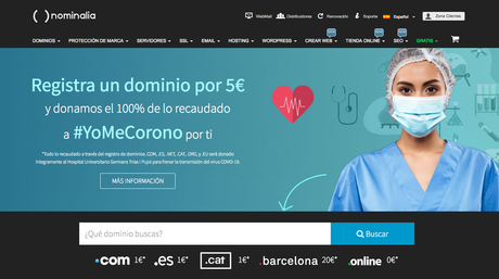 Nominalia recauda 10.000€ para la iniciativa #yomecorono Nominalia recauda 10.000? para la iniciativa #yomecorono