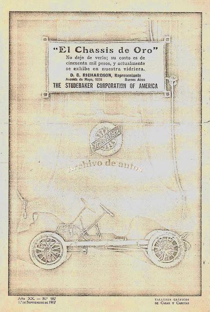 Studebaker Six Golden Chasis 1916-1917 Studebaker Six Golden Chasis 1916-1917