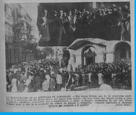 1931:discurso de proclamación de la República desde el edificio de Correos.La placa de la avenida de Alfonso XIII fue arrancanda y arrojada a la bahía. 1931:discurso de proclamación de la República desde el edificio de Correos.La placa de la avenida de Alfonso XIII fue arrancanda y arrojada a la bahía.