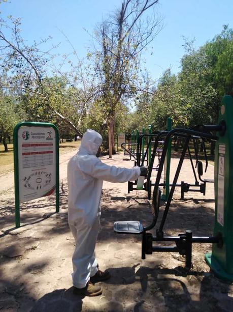 Aprovechan contingencia para rehabilitar los Parque Tangamanga