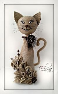 Con una botella y cuerda haz lindos gatitos decorativos