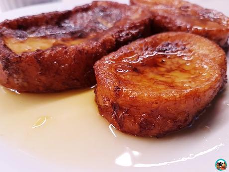Torrijas de pan de  mantequilla