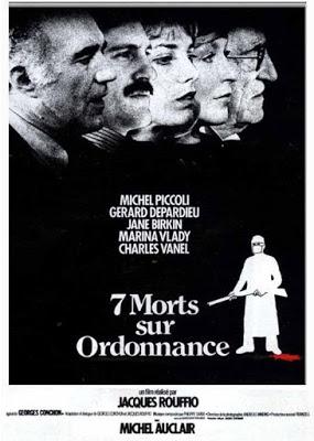 SIETE MUERTES POR PRESCRIPCIÓN FACULTATIVA (Sept morts sur ordonnance) (Francia, España, Alemania del Oeste; 1975) Intriga, Thriller