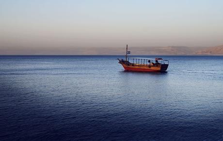 Barca en el Lago de Galilea