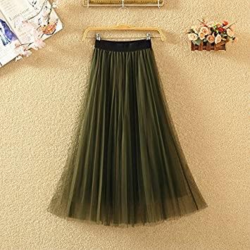 Falda De Tul Verde Militar