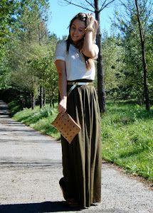 Falda De Tul Verde Militar