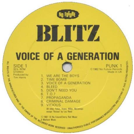 Blitz - Voice of  generation Lp 1983