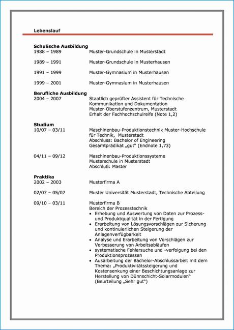 Lebenslauf Nach Ausbildung Dass Sie In Ms Word Für Ihre Einzigartig Pläne ändern