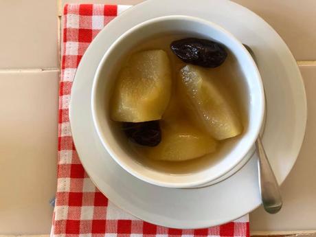 Manzanas cocidas, receta chilena