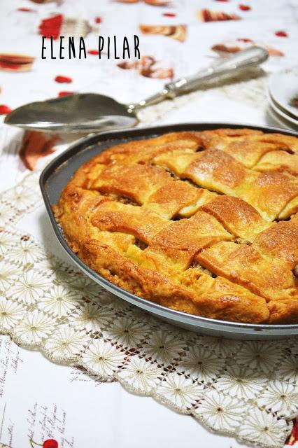 ´Pie´ de manzana, pera y crumble de avena