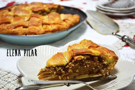 ´Pie´ de manzana, pera y crumble de avena