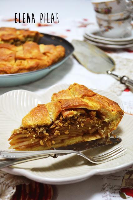 ´Pie´ de manzana, pera y crumble de avena