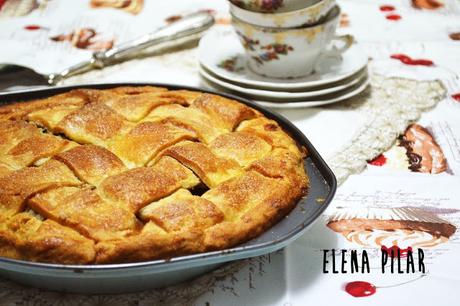 ´Pie´ de manzana, pera y crumble de avena