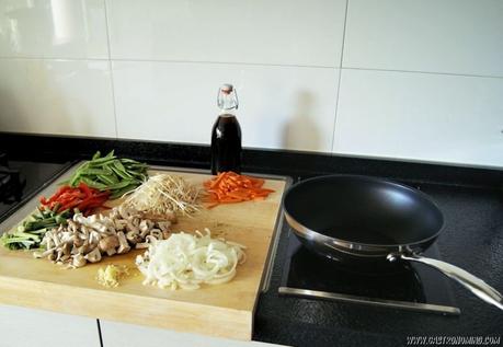 Verduras con salsa teriyaki Verduras con salsa teriyaki