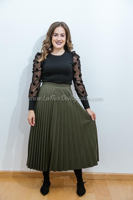 Falda Plisada Burdeos