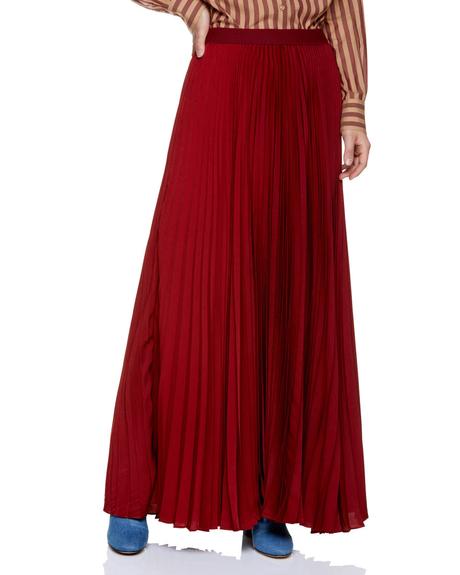 Falda Plisada Burdeos