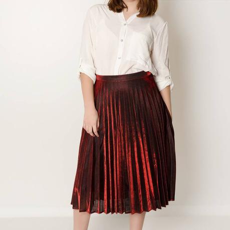 Falda Plisada Burdeos