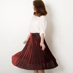 Falda Plisada Burdeos