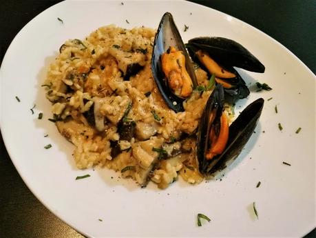Risotto de mejillones, shiitake y portobello Risotto de mejillones, shiitake y portobello