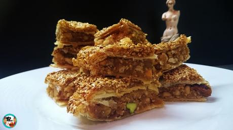 Pastel árabe de queso y pistachos