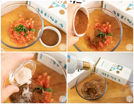 Lomos de merluza con vinagreta dulce de tomate