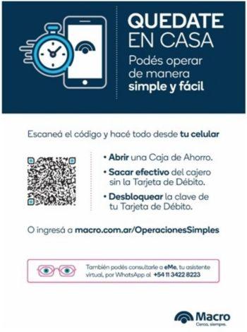 En Banco Macro tu teléfono celular es tu sucursal