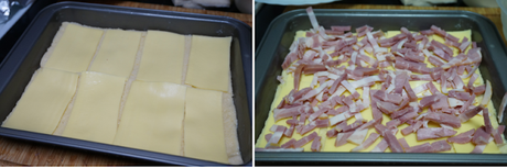 Pastel al horno con bacon y queso