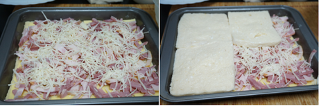 Pastel al horno con bacon y queso