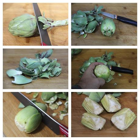Cómo limpiar alcachofas pakus