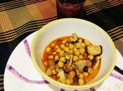 Garbanzos setas variadas brandy