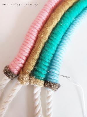 DIY Arcoiris con lana