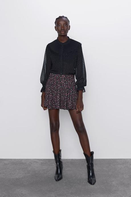 Falda Bermuda Estampada Zara