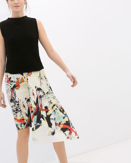 Falda Bermuda Estampada Zara