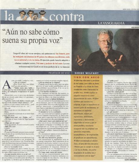Contra de Serge Wilfart en La Vanguardi