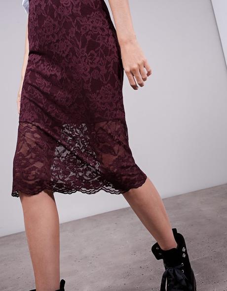 Falda Tubo Encaje