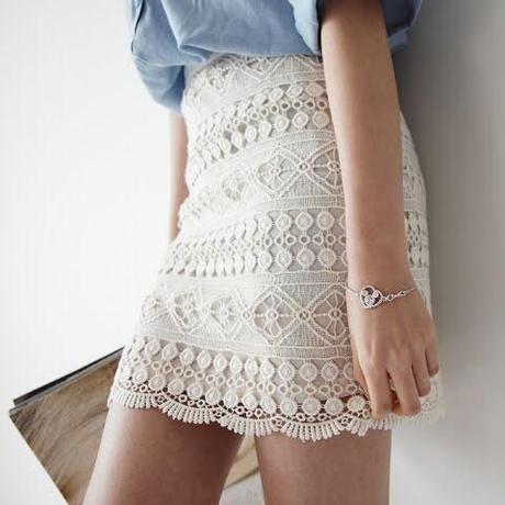 Falda Blanca Encaje Combinar - Paperblog