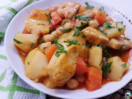 Estofado de pechugas de pollo