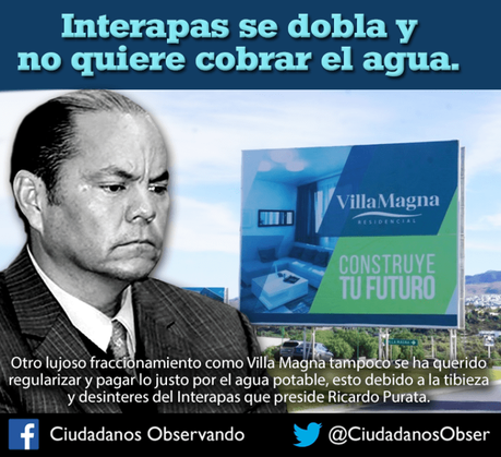 INTERAPAS compra agua a Minera México pero no cobra a Villa Manga y La Vista